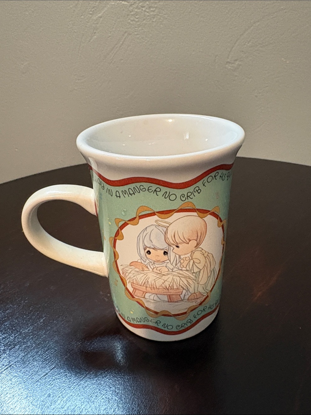 Precious Moments Mint Green Ceramic Mug with Illustration